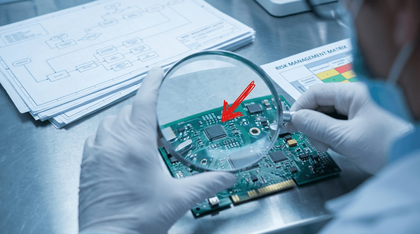 Design control medical device circuit board risk management matrix