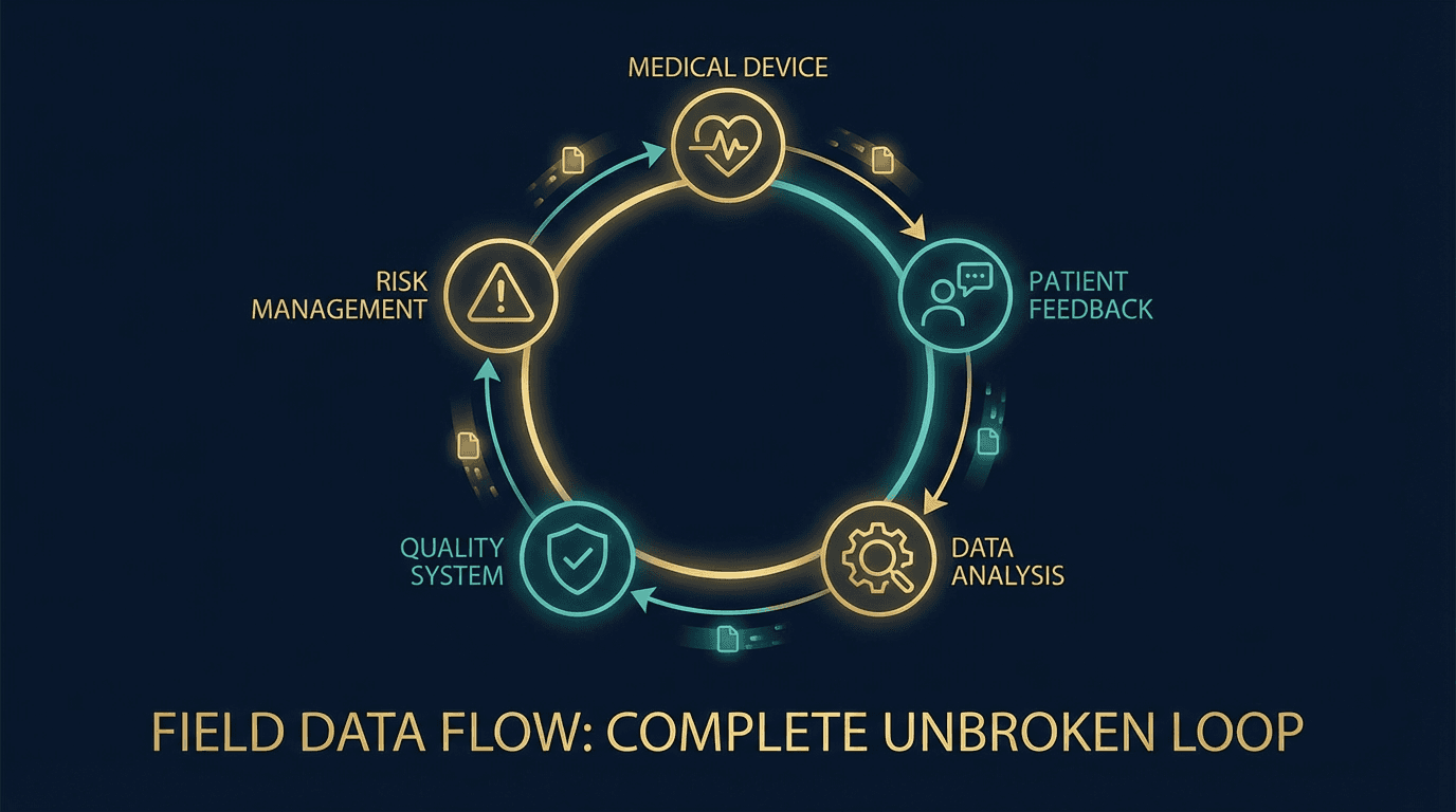 Post market surveillance feedback loop medical device field data