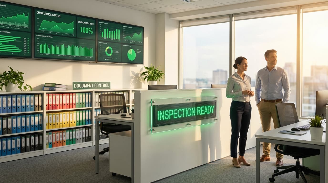 Inspection ready compliance dashboard document control quality assurance