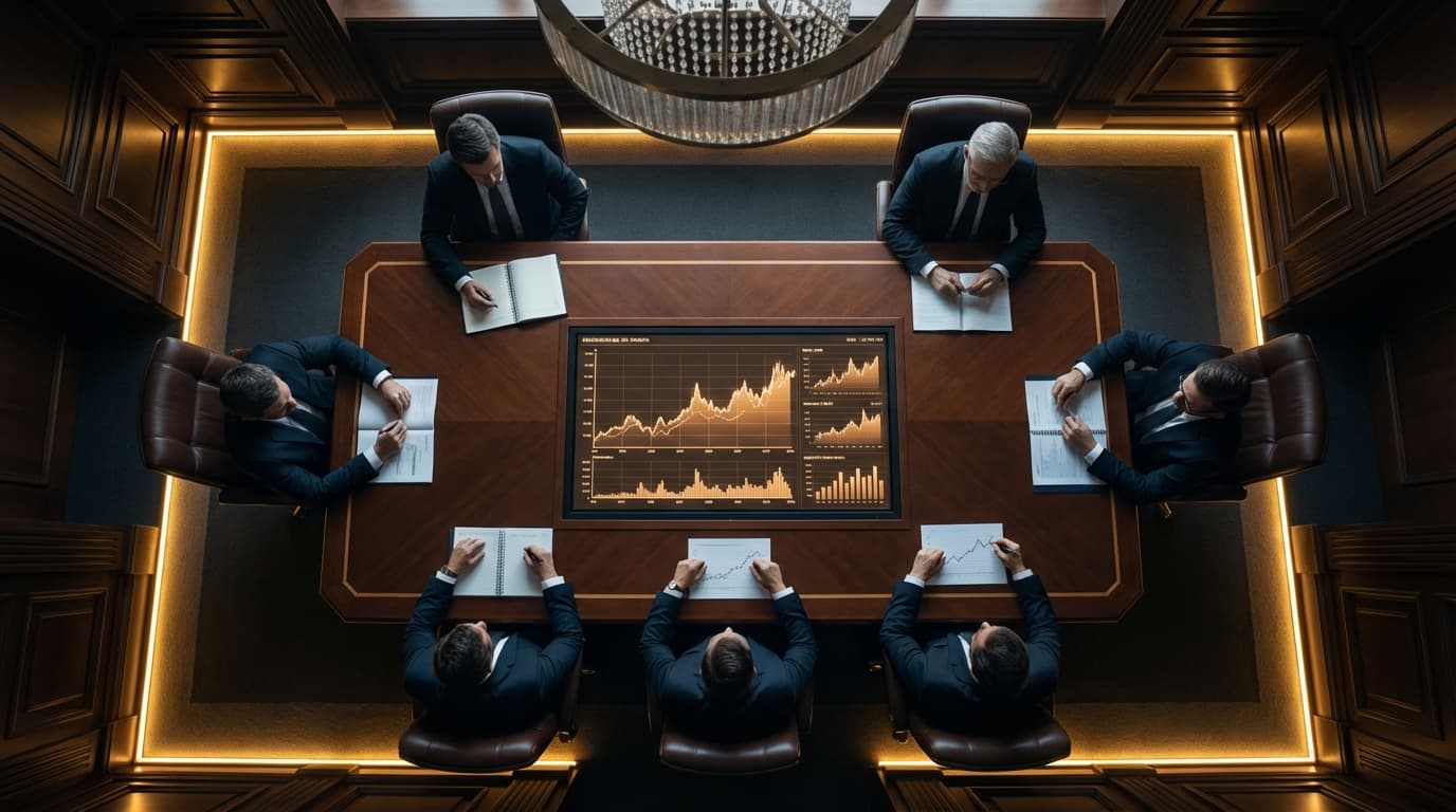 Boardroom overhead management review quality data dashboards