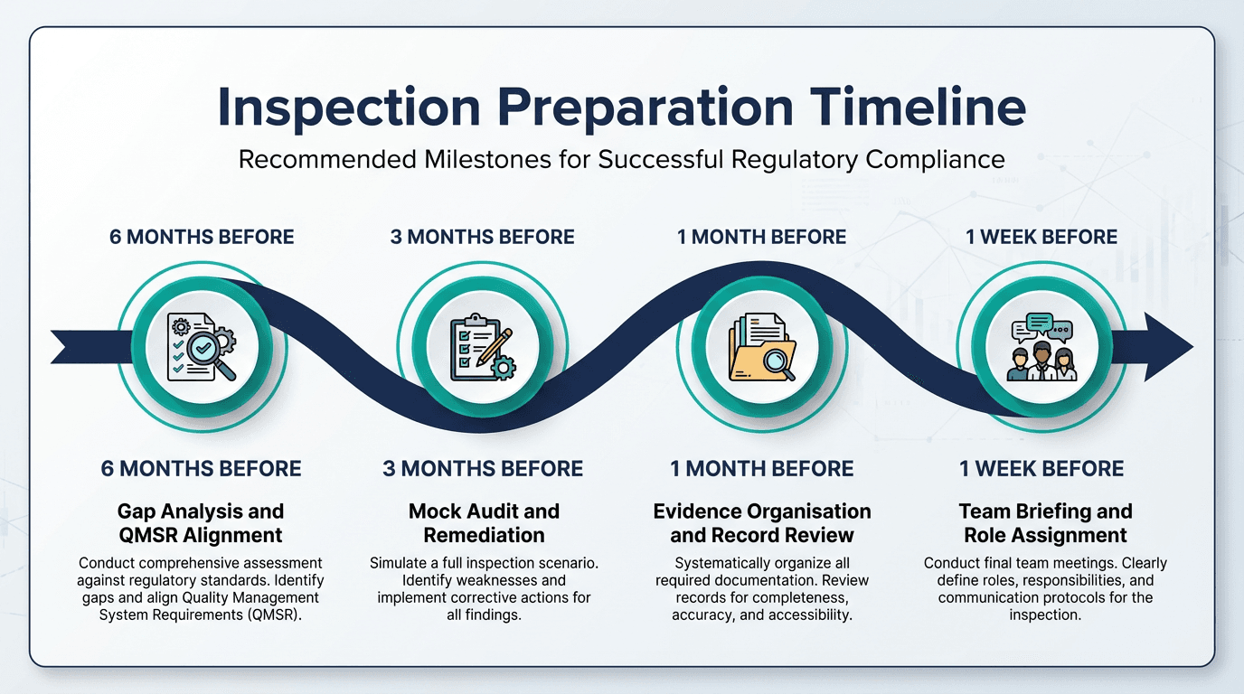 AI-driven inspection targeting showing data sources flowing into central analysis
