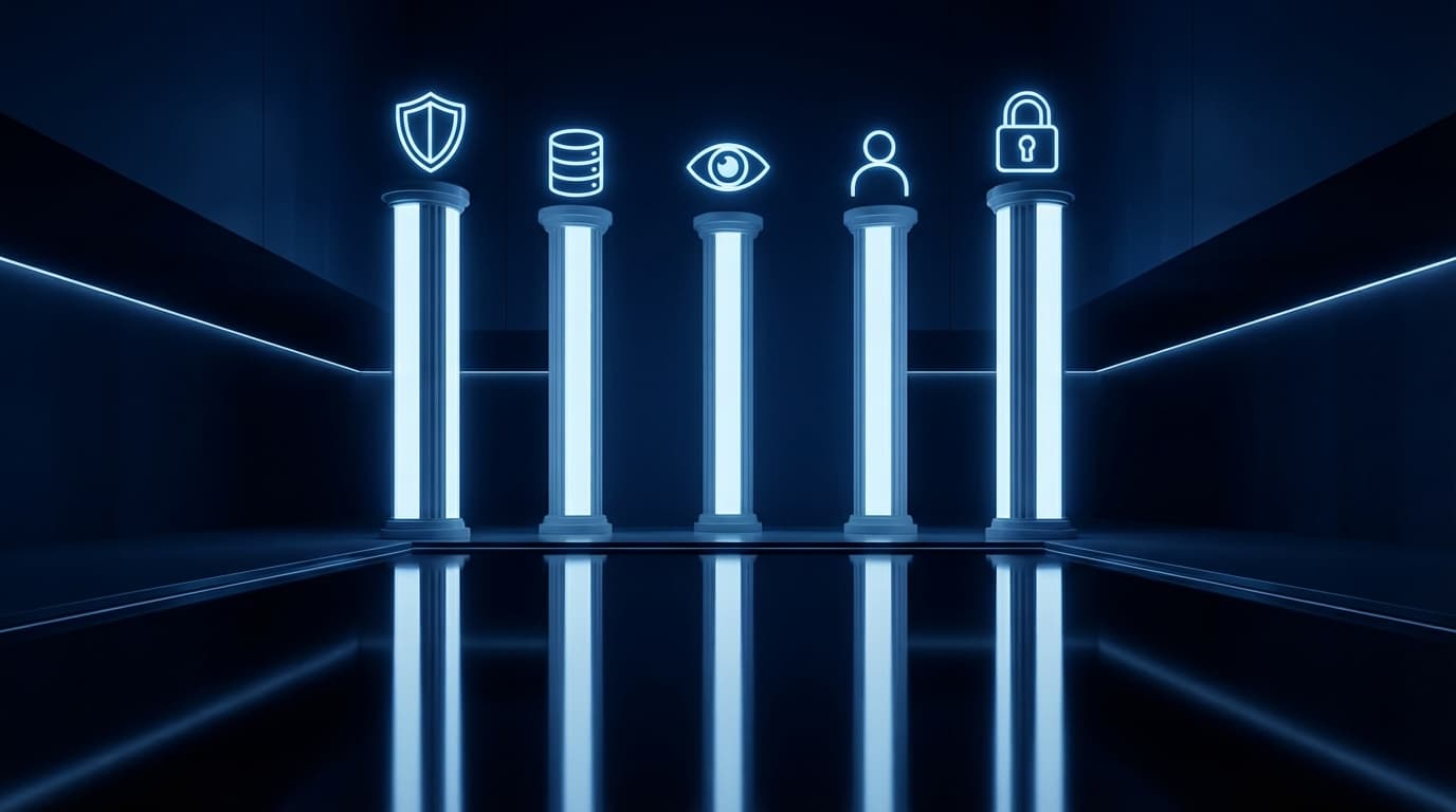 Five pillars of EU AI Act compliance for medical devices — risk management, data governance, transparency, human oversight, and cybersecurity