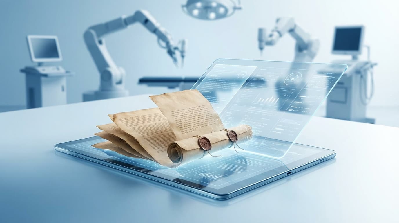 Medical device quality management system digital transformation concept